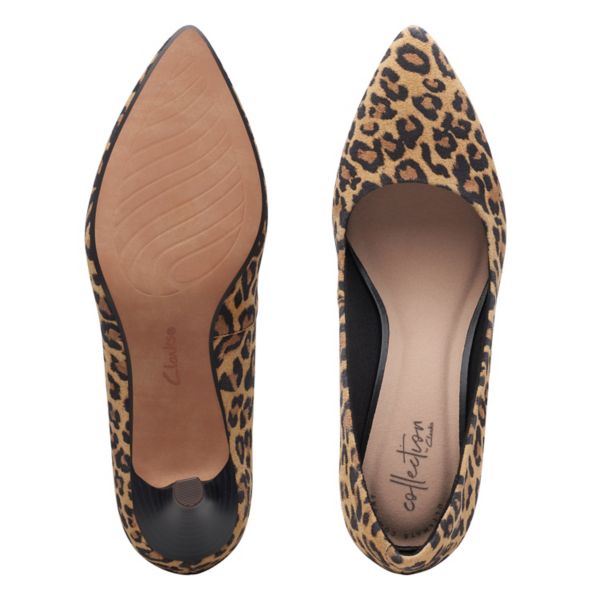 Clarks Womens Linvale Jerica Heels Leopard | CA-3925408